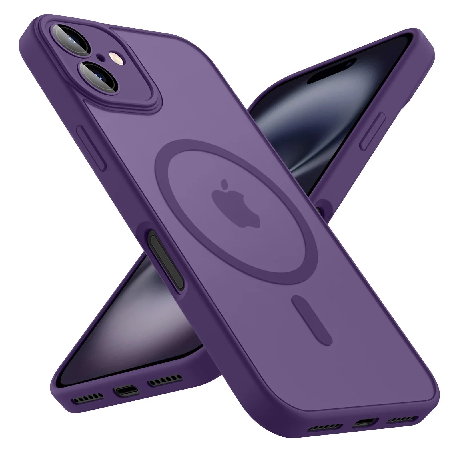 Luxury Frosted Phone Case For iPhone 17 16 15 14 13 12 11 Pro Max 16 15 Plus 17 Air For Magsafe Matte Transparent Magnetic Cover